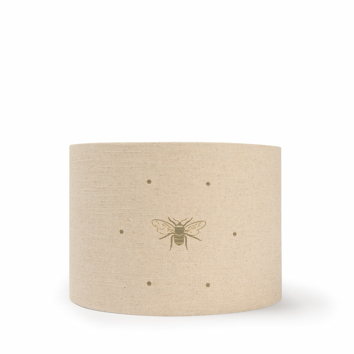 Bees Grey Green Linen Blend Lampshade