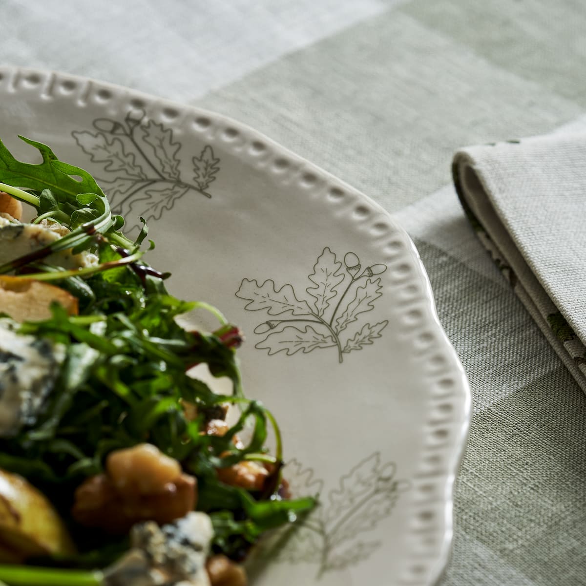 Acorn & Oak Leaves Stoneware Serving Platter