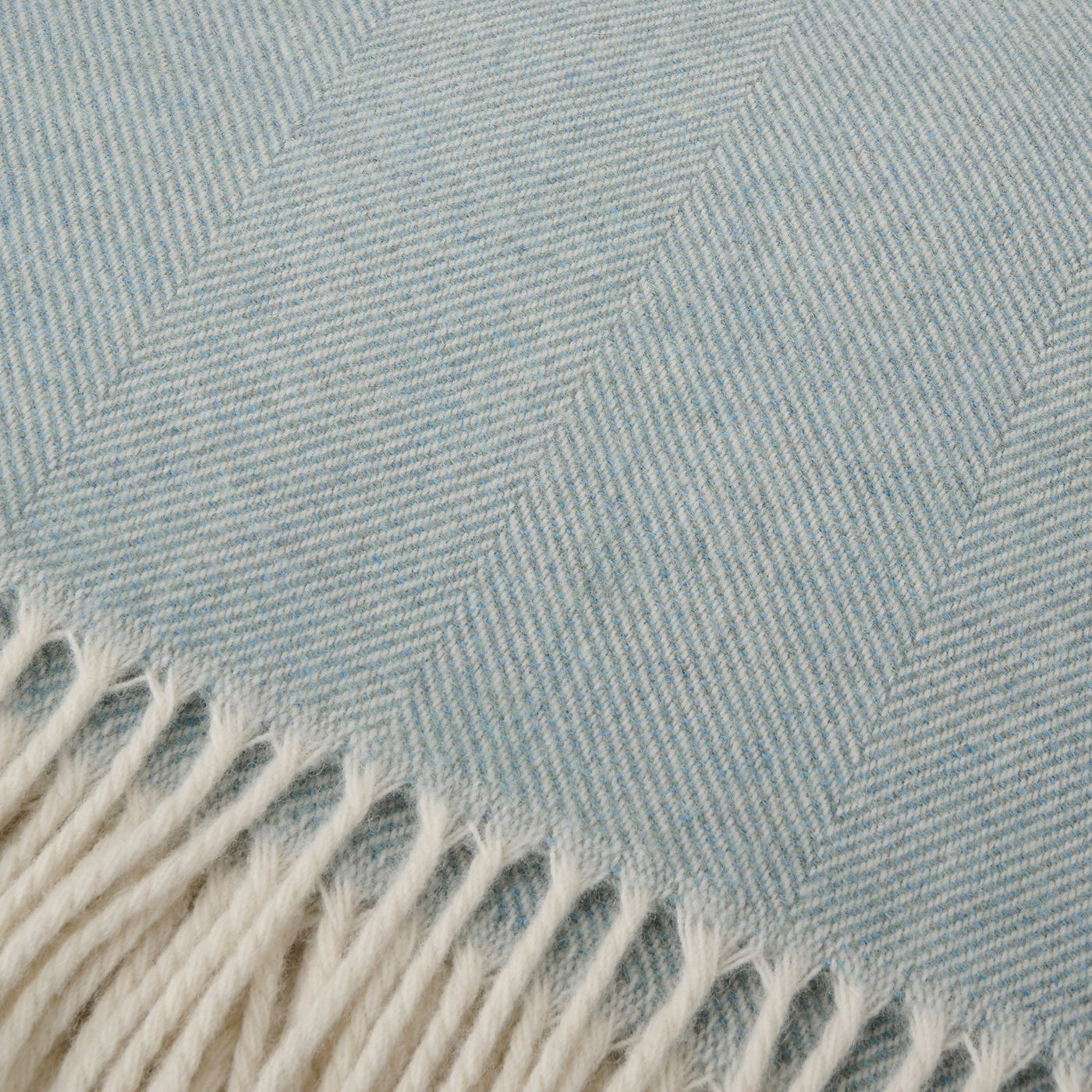 Lambswool Throw - Blue