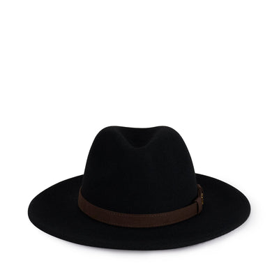 Bees Felt Fedora Hat - Black