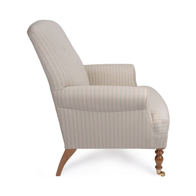 Hambleton Armchair - Burley Blue Stripe