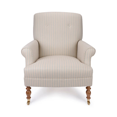 Hambleton Armchair - Burley Blue Stripe