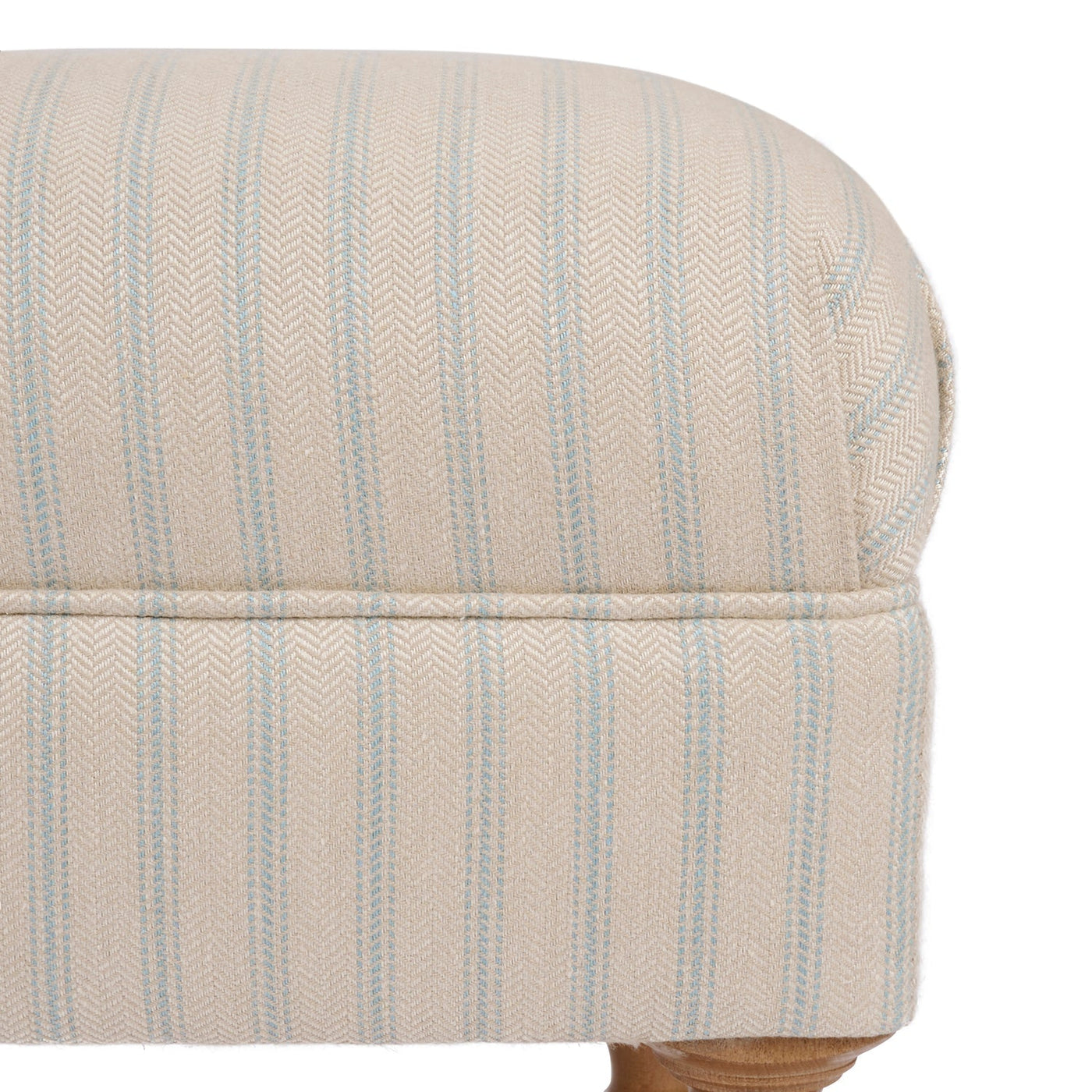 Hambleton Footstool - Burley Blue Stripe