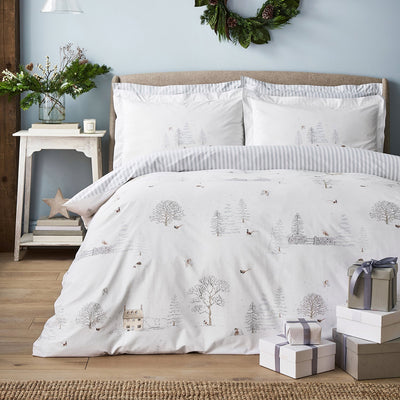 Snowy Cottage Bedding Set