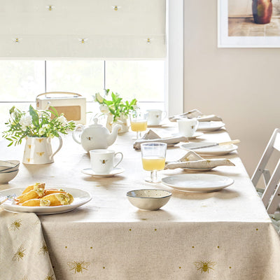 Bees Linen Blend Tablecloth