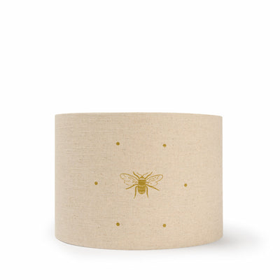 Bees Gold Linen Blend Lampshade