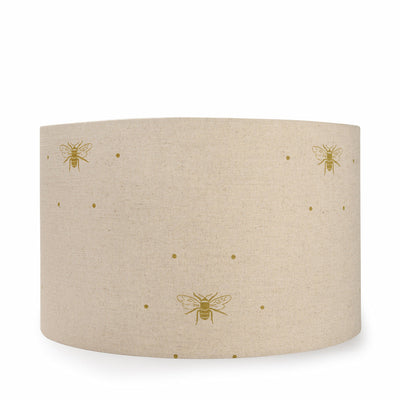 Bees Gold Linen Blend Lampshade