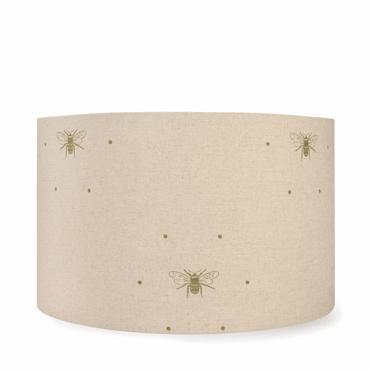 Bees Grey Green Linen Blend Lampshade