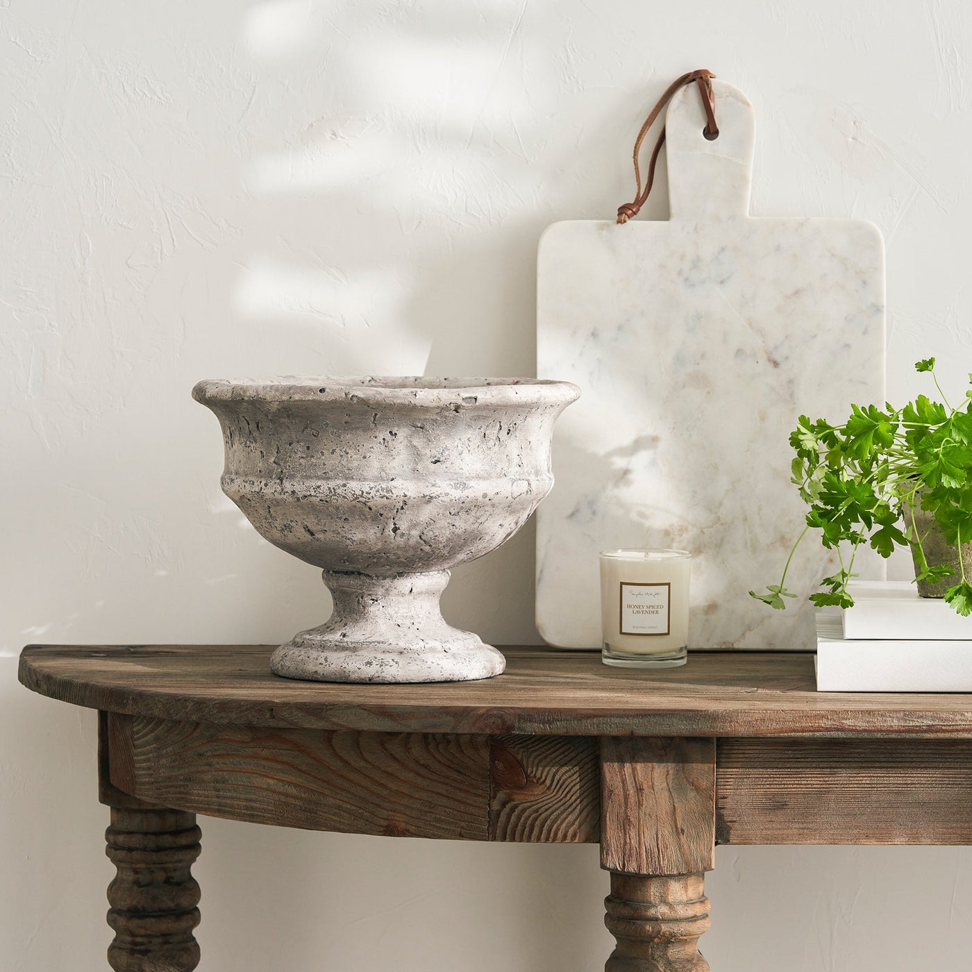 Aged Stone Urn Planter