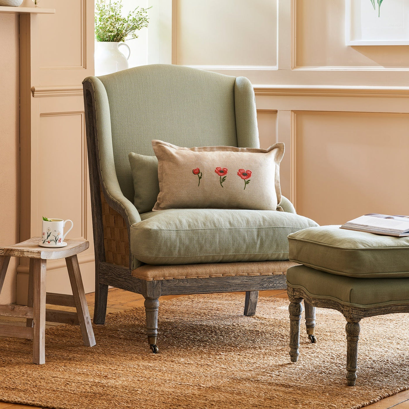 PRE-ORDER Witham Armchair - Pale Green